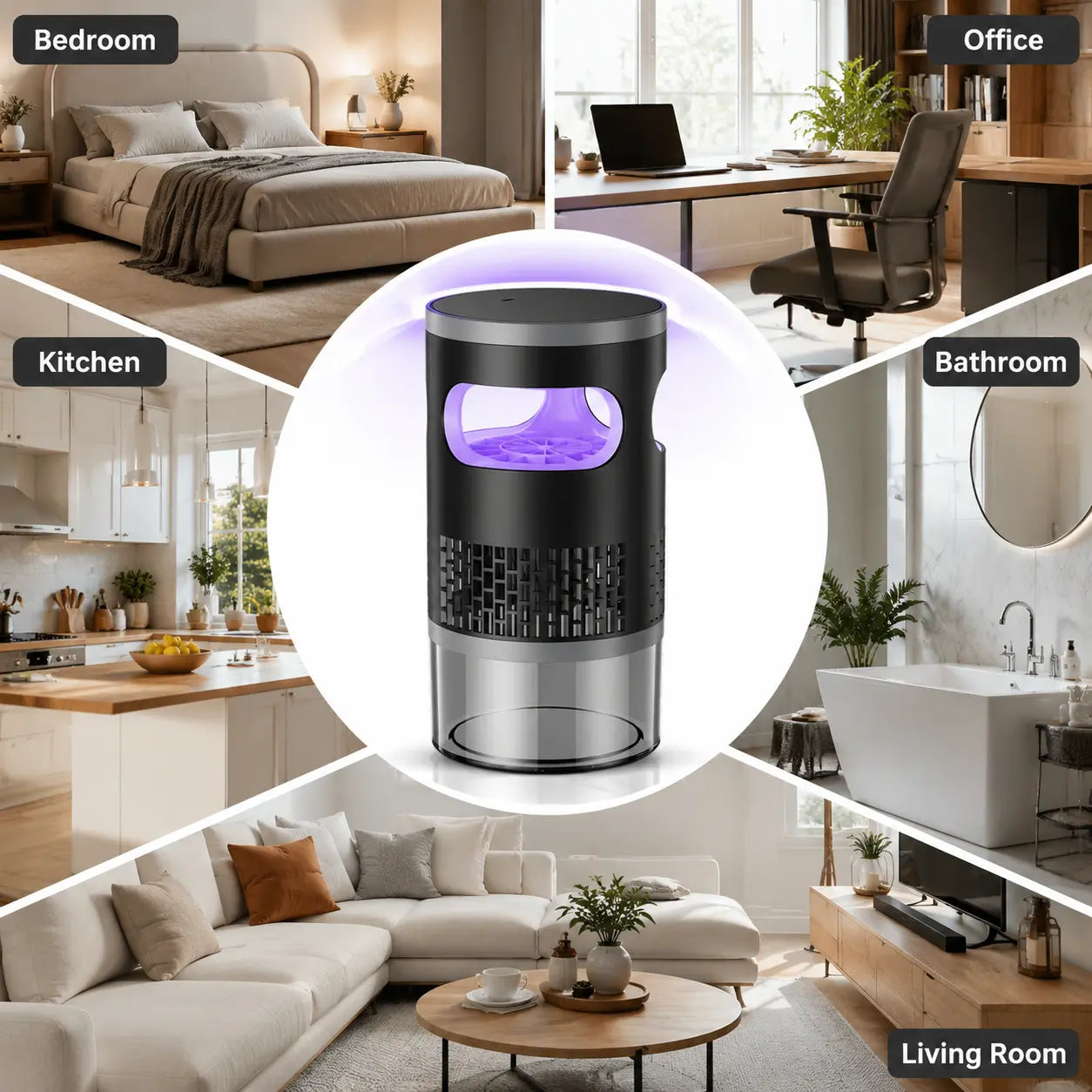 Indoor Insect Trap with Light & Suction