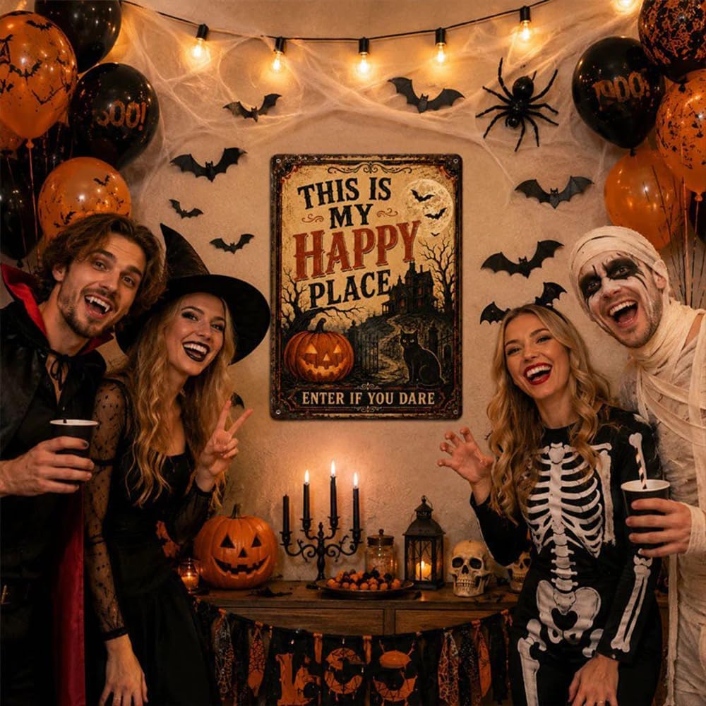 🎃🦇 Welcome to Your Haunted Haven – This Is My Haunted Place Halloween Door Sign