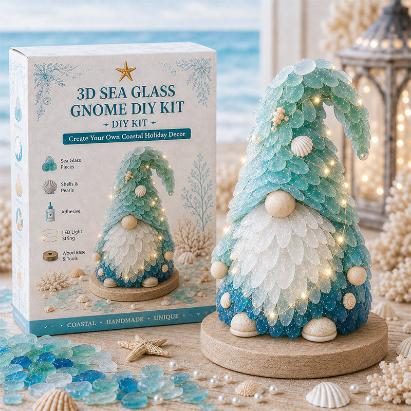 🌊 DIY 3D Sea Glass Art Kit – Coastal Light-Up Holiday Decor Collection