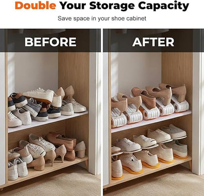 Space-Saving Adjustable Shoe Stacker – Organize Your Shoes Effortlessly