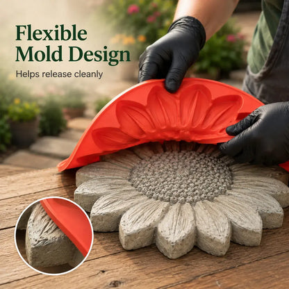 🌻 Reusable Garden Art Mold – Create Unique Stepping Stones for Your Garden