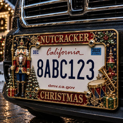 🎄 Christmas License Plate Frame | Festive Holiday Car & Truck Decor