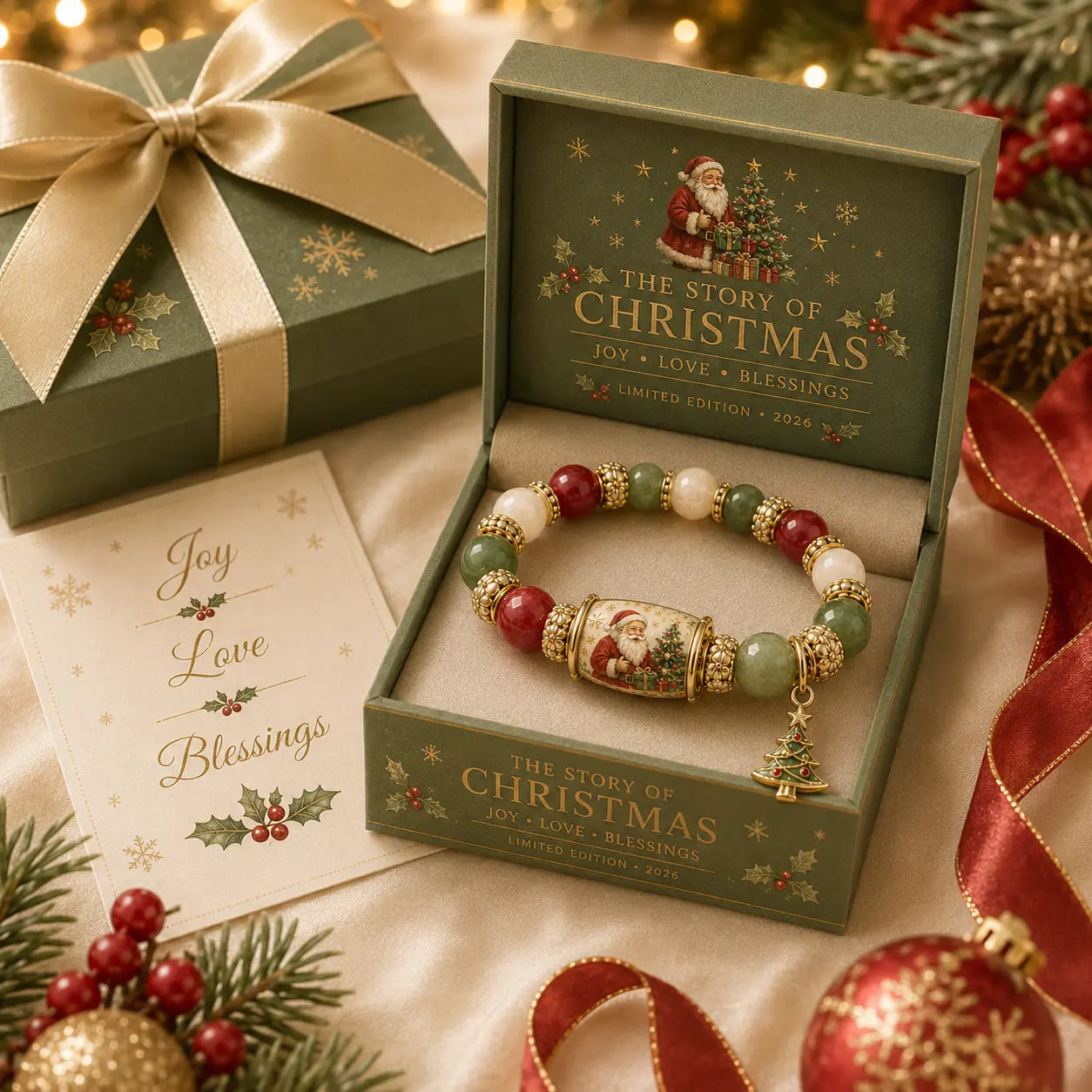 🎅 Santa Christmas Magic Bracelet – 2026 Limited Edition Holiday Keepsake