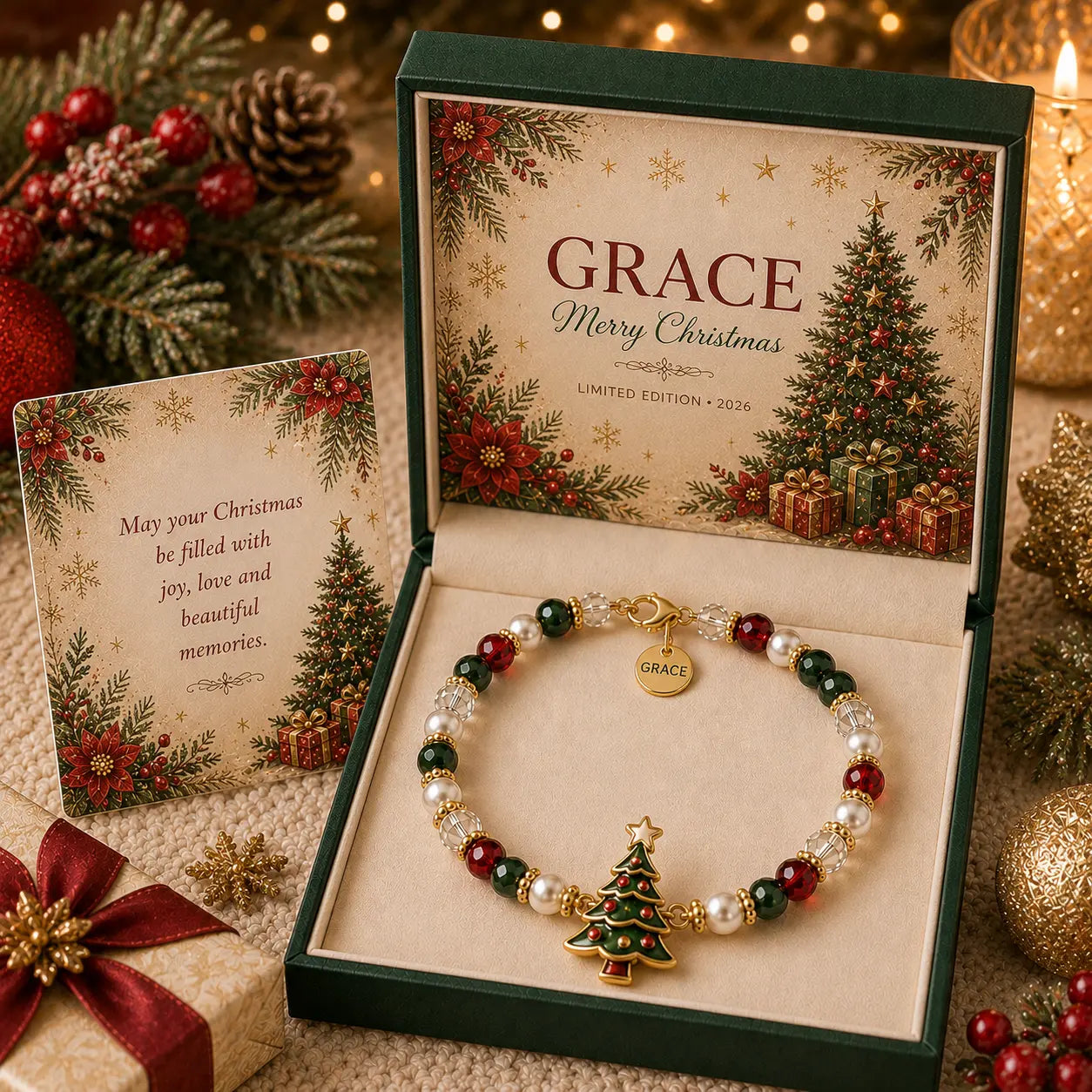 🎄 Limited Edition Christmas Meaning Bracelet Set | Holiday Keepsake Gift Jewelry