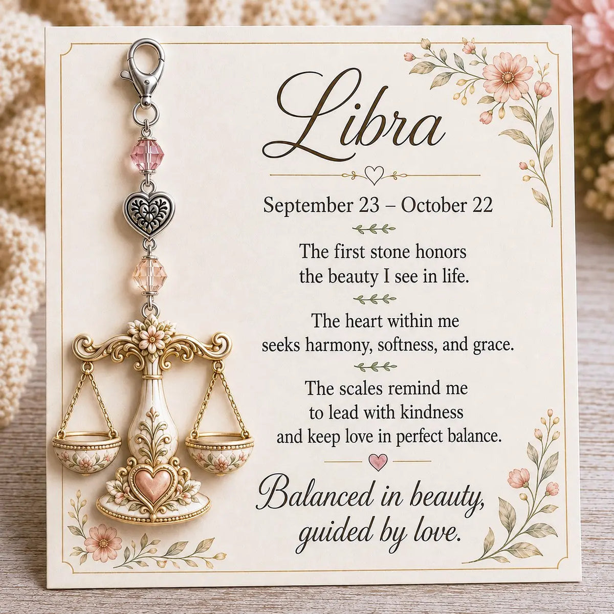 ✨ Personalized Zodiac Birthstone Keychain Keepsake | Meaningful Star Sign Gift for Her