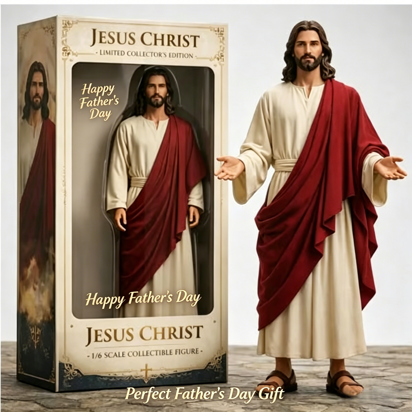 ✝️ Handcrafted Jesus Christ Collectible Figure – A Sacred Father’s Day Gift of Faith & Love