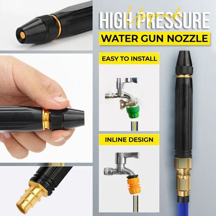 High-Pressure Water Spray Nozzle for Car Cleaning and Garden Use