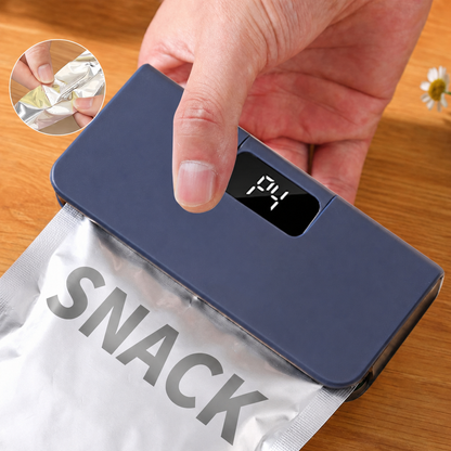 Mini Bag Sealer - Blue sealing snack bag