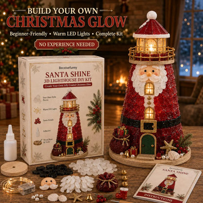 🎄 DIY Lighted Christmas Lighthouse Kit Collection | Sea Glass-Style Holiday Craft Gift