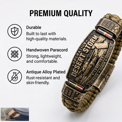 Operation Desert Storm Veteran Bracelet – Gulf War Paracord Keepsake