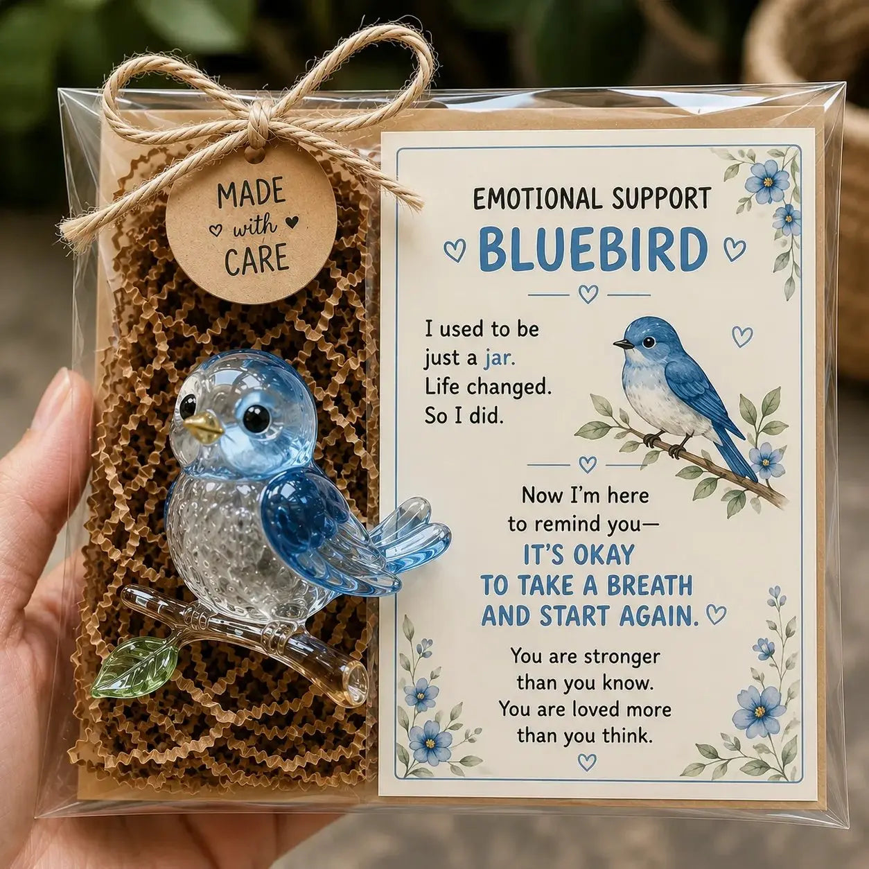 💌 Emotional Support Animal Gift Set – Cute Comfort Keepsake with Card
