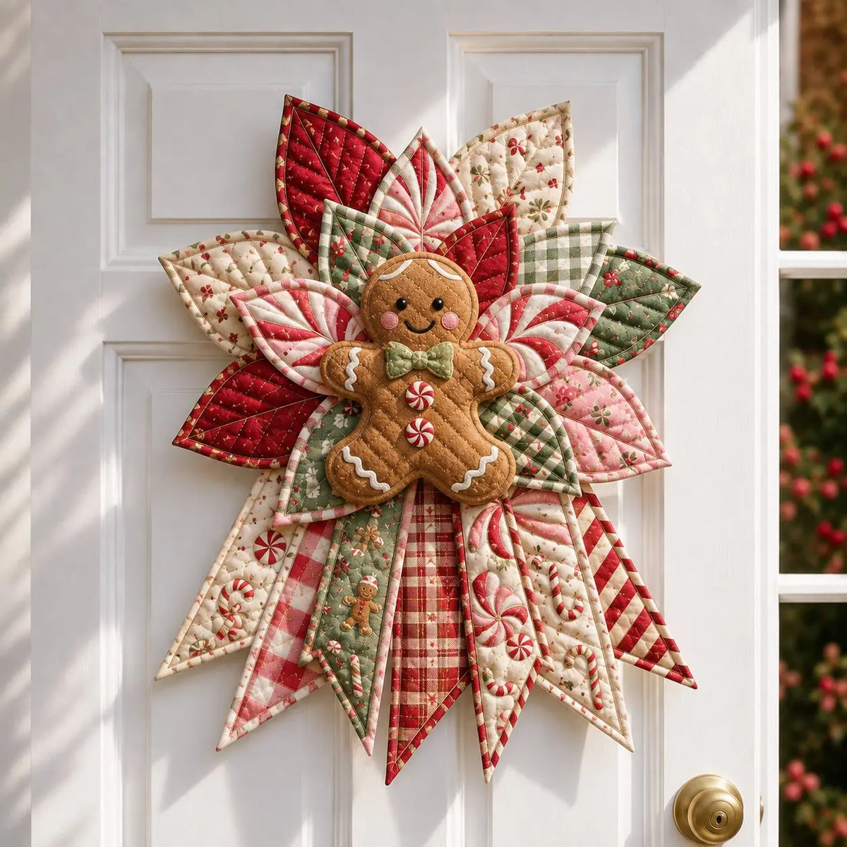 🎄 Quilted Christmas Door Hanging DIY Sewing Kit | Handmade Holiday Home Decor