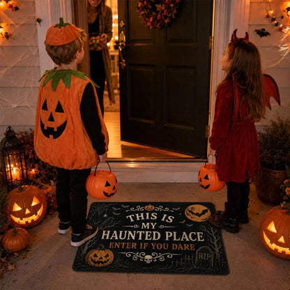 🎃🦇 Welcome to Your Haunted Haven – This Is My Haunted Place Halloween Door Sign