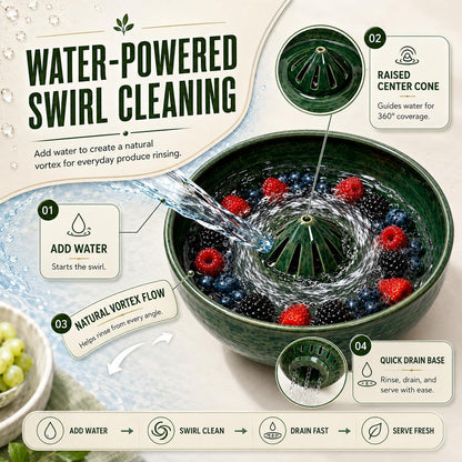 Self Spinning Berry Washing Bowl