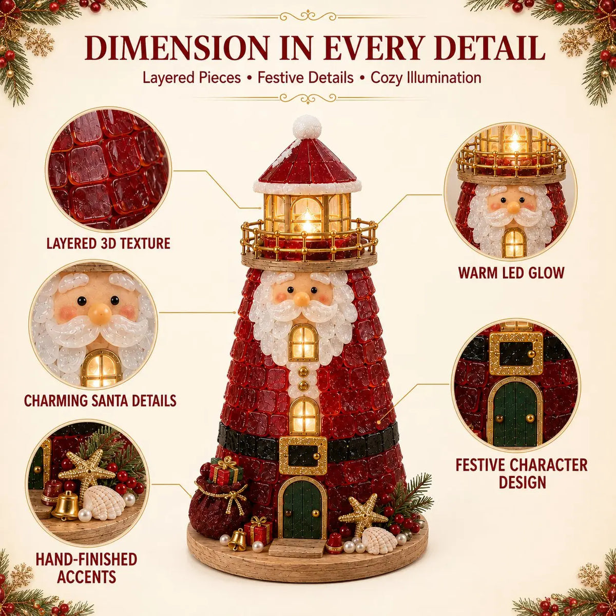 🎄 DIY Lighted Christmas Lighthouse Kit Collection | Sea Glass-Style Holiday Craft Gift