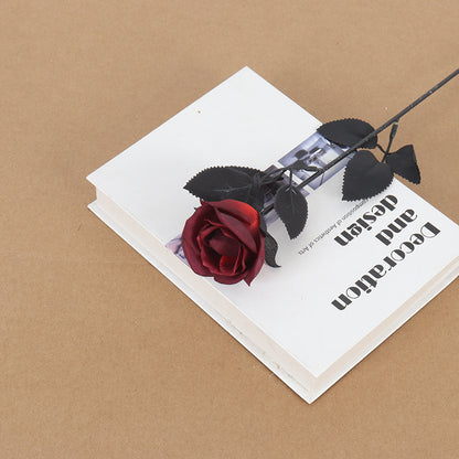 Gothic Black Magic Rose – Dark Romance Faux Flower Decor