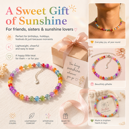 Dopamine UV Reactive Rainbow Beaded Jewelry Collection