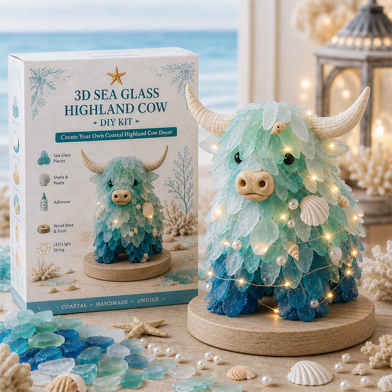 🌊 DIY 3D Sea Glass Art Kit – Coastal Light-Up Holiday Decor Collection