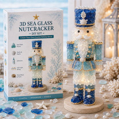 🌊 DIY 3D Sea Glass Art Kit – Coastal Light-Up Holiday Decor Collection