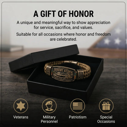 Operation Desert Storm Veteran Bracelet – Gulf War Paracord Keepsake