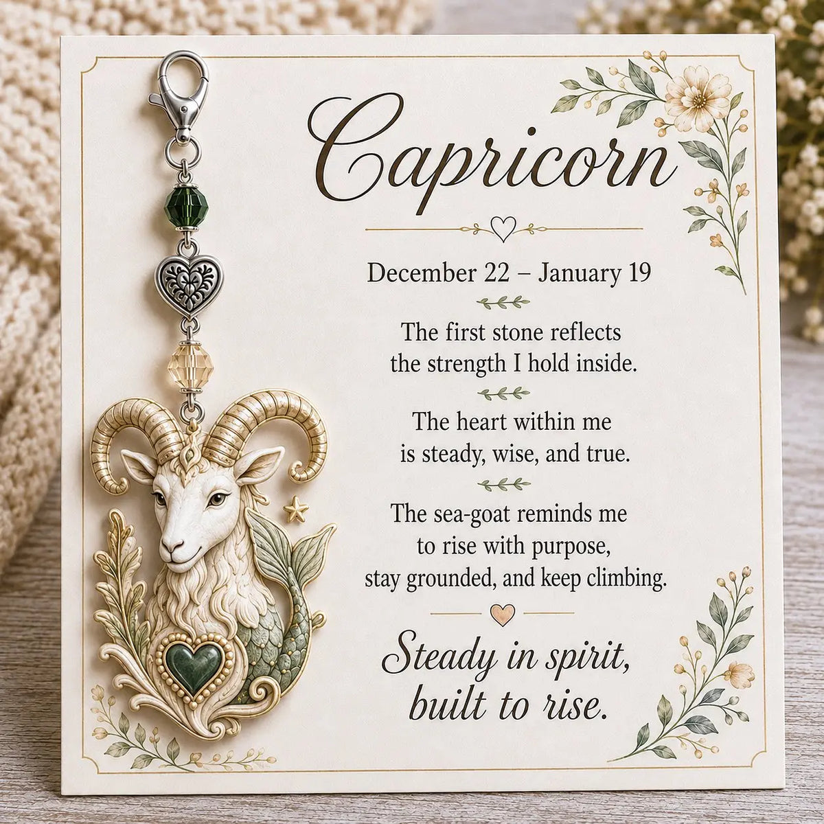 ✨ Personalized Zodiac Birthstone Keychain Keepsake | Meaningful Star Sign Gift for Her