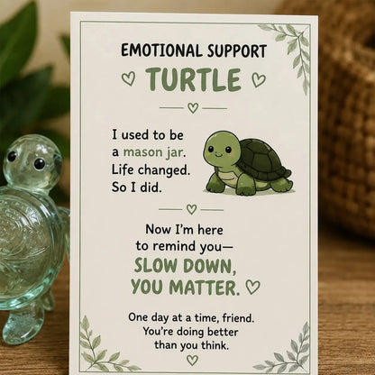 💌 Emotional Support Animal Gift Set – Cute Comfort Keepsake with Card