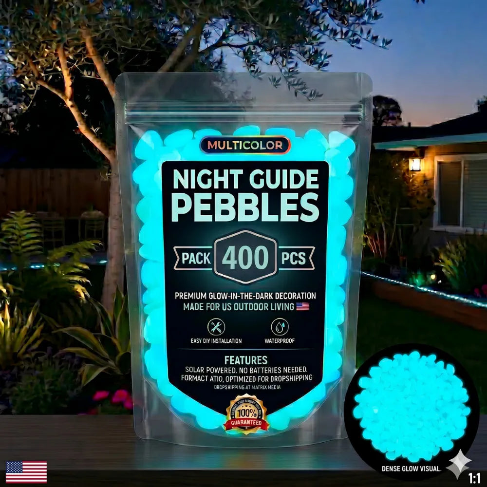 Colorful Glow-in-the-Dark Garden Stones