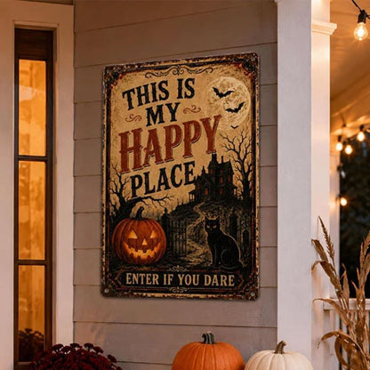 🎃🦇 Welcome to Your Haunted Haven – This Is My Haunted Place Halloween Door Sign
