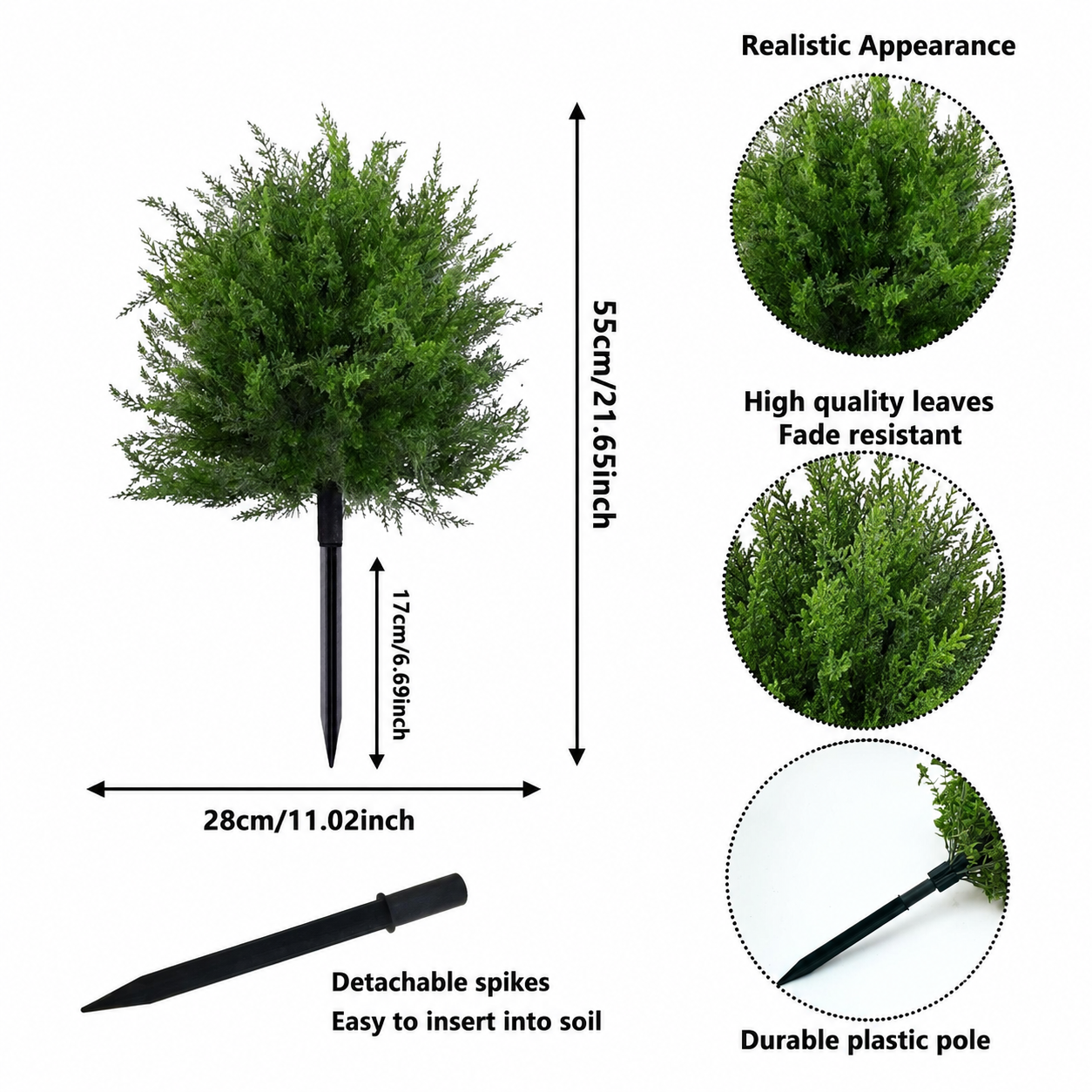 Outdoor/Indoor UV Resistant & Waterproof Artificial Cedar Landscape Tree
