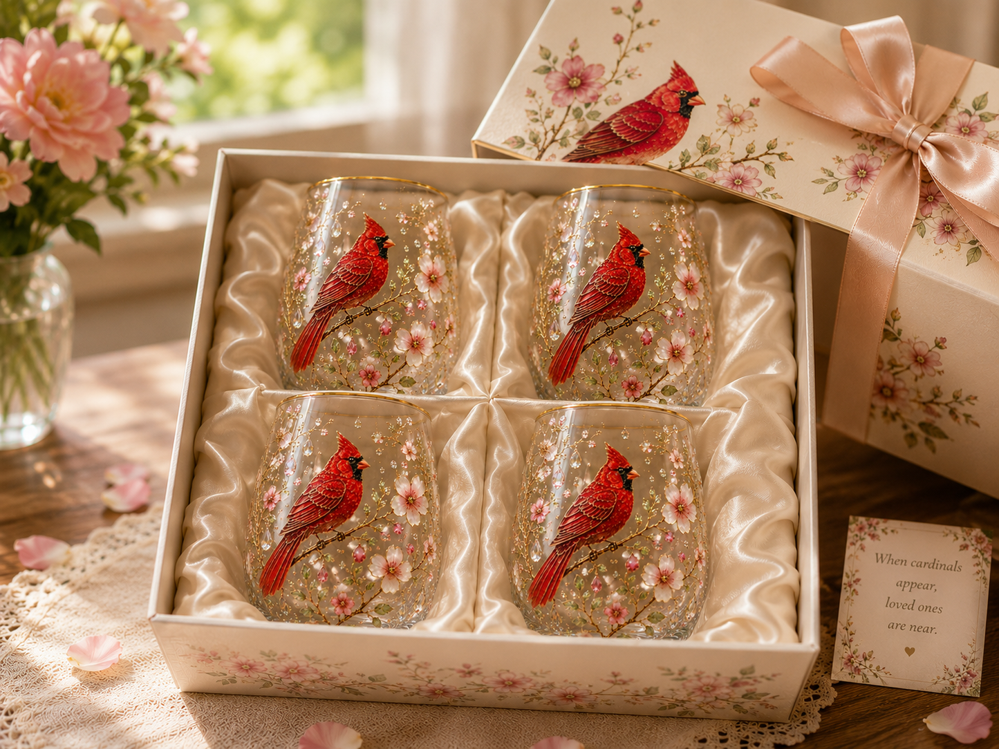 Cardinal of Hope Glass Cup