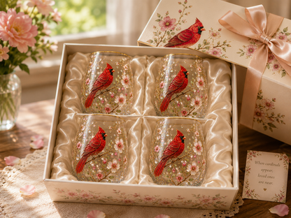 Cardinal of Hope Glass Cup