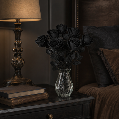 Gothic Black Magic Rose – Dark Romance Faux Flower Decor