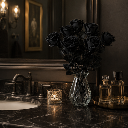 Gothic Black Magic Rose – Dark Romance Faux Flower Decor