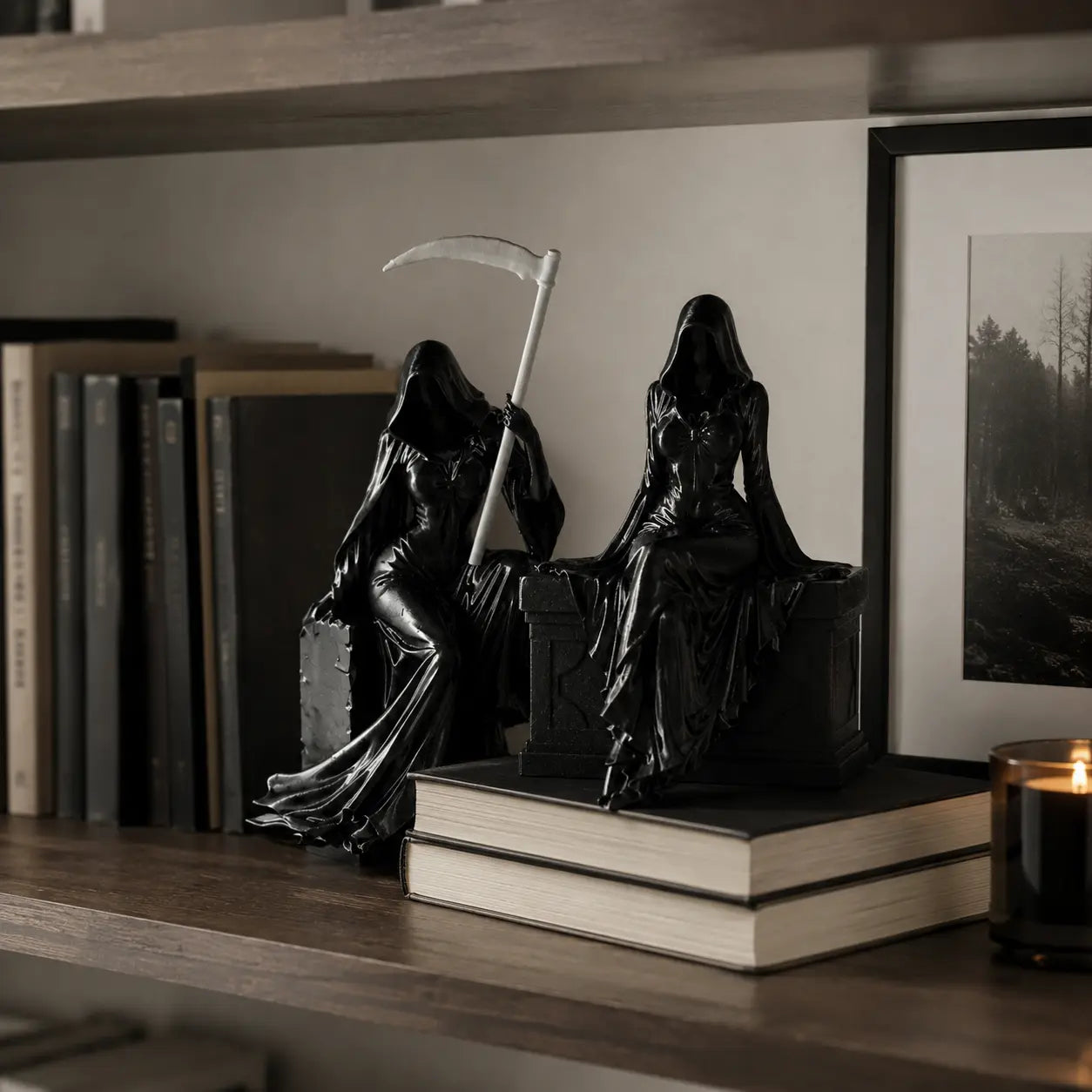 Gothic Lady Reaper Figure – Dark Fantasy Shelf Decor