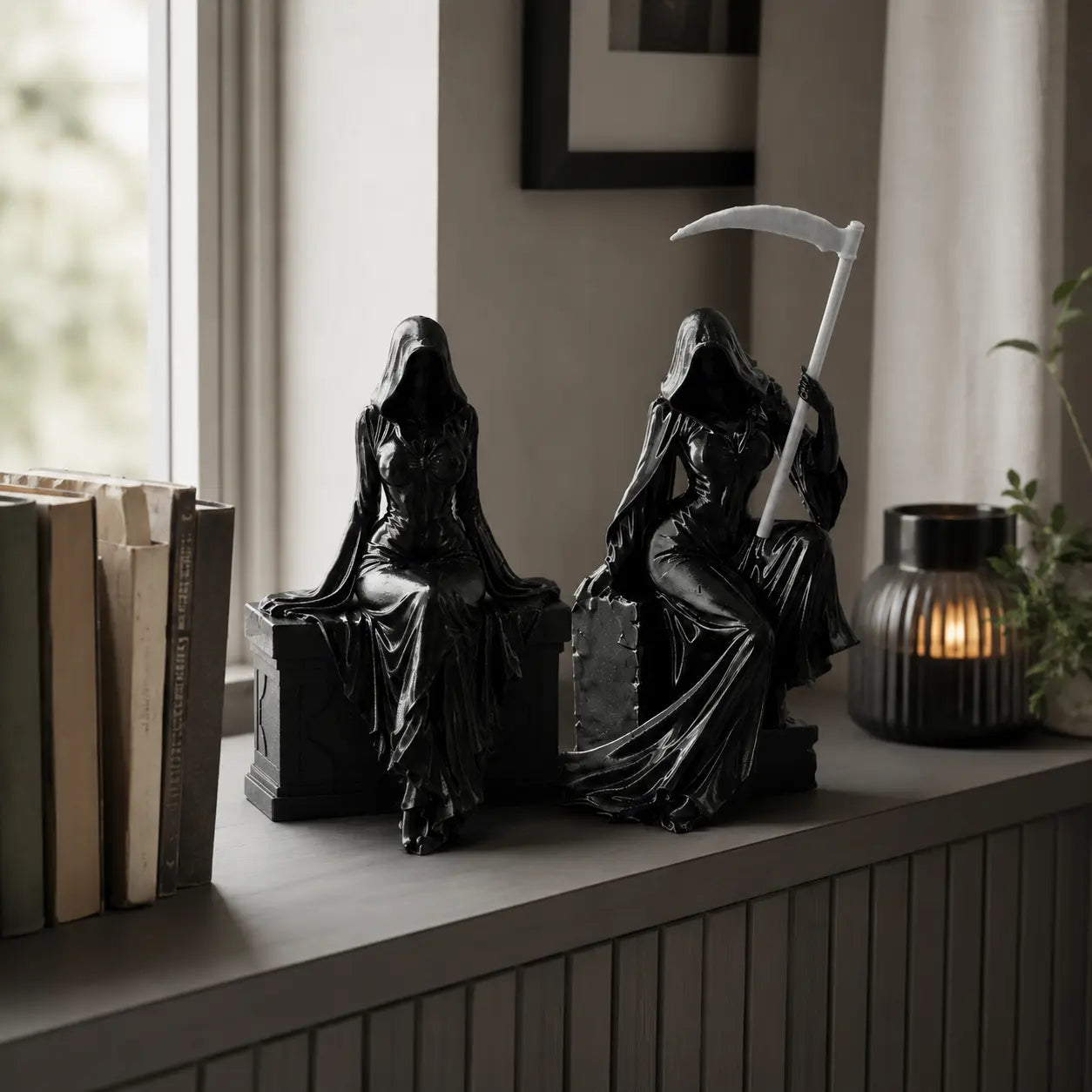 Gothic Lady Reaper Figure – Dark Fantasy Shelf Decor