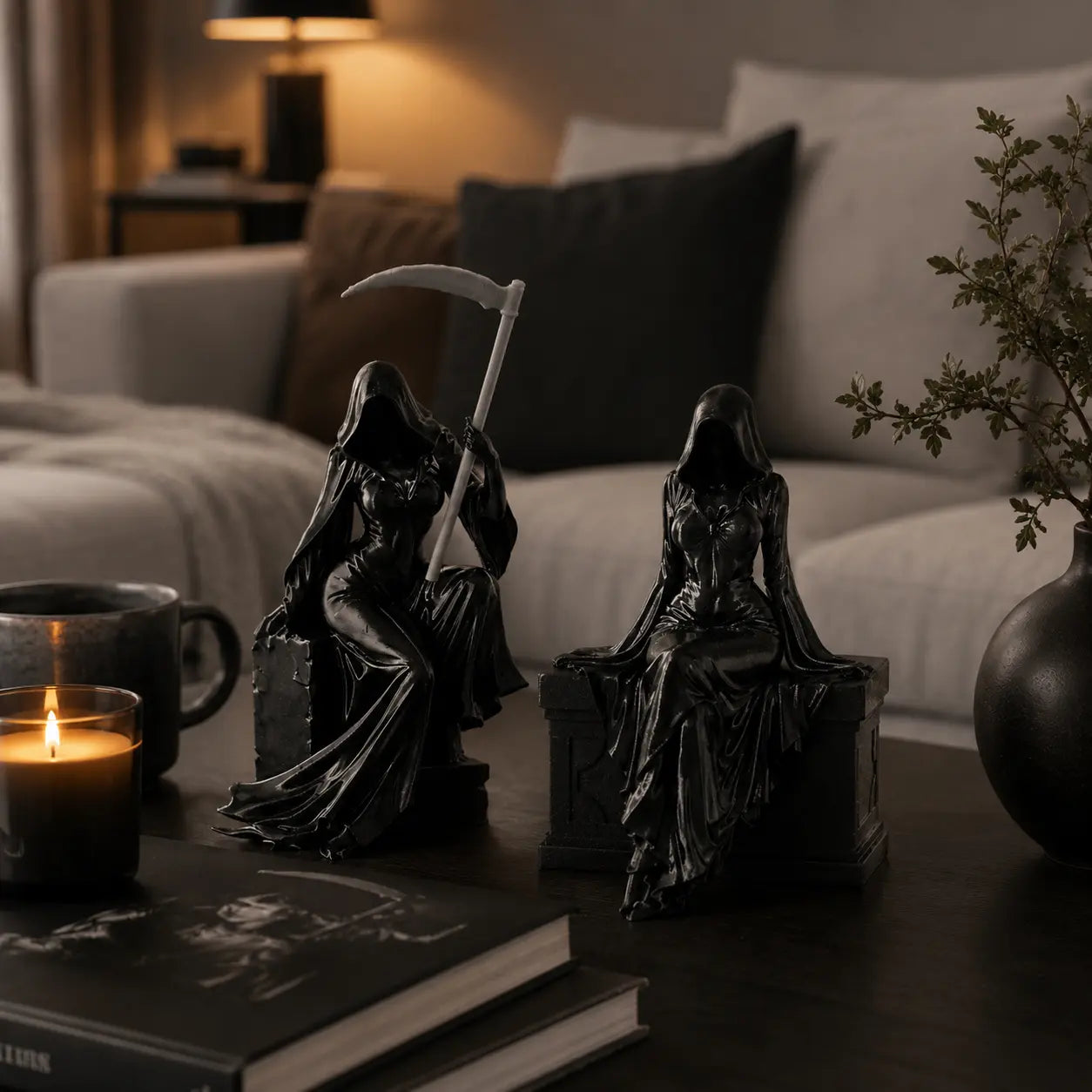 Gothic Lady Reaper Figure – Dark Fantasy Shelf Decor