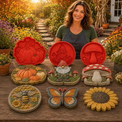 🌻 Reusable Garden Art Mold – Create Unique Stepping Stones for Your Garden