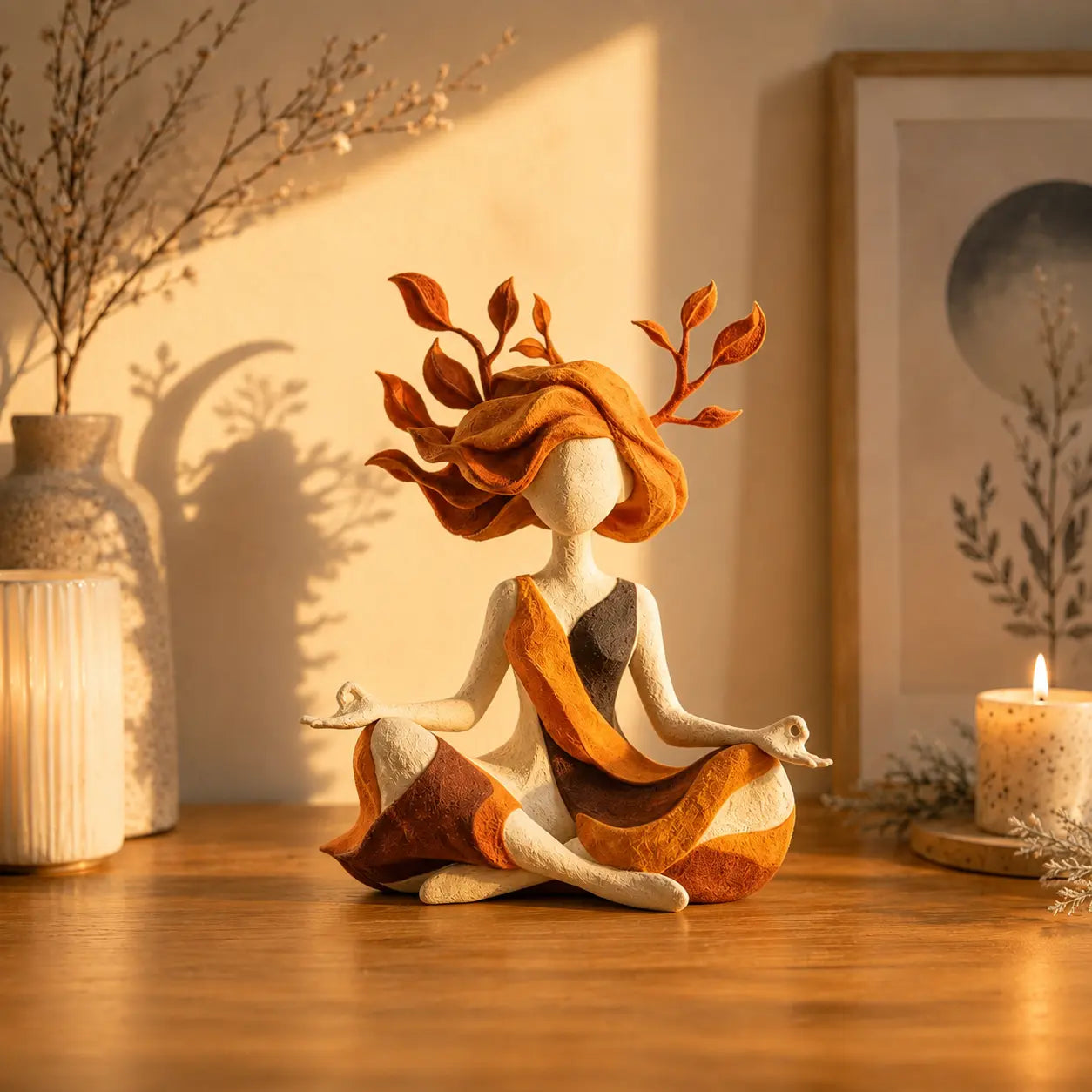 🌙 Inner Harmony Goddess Sculptural Figurine – Calming Home Decor & Meaningful Gift