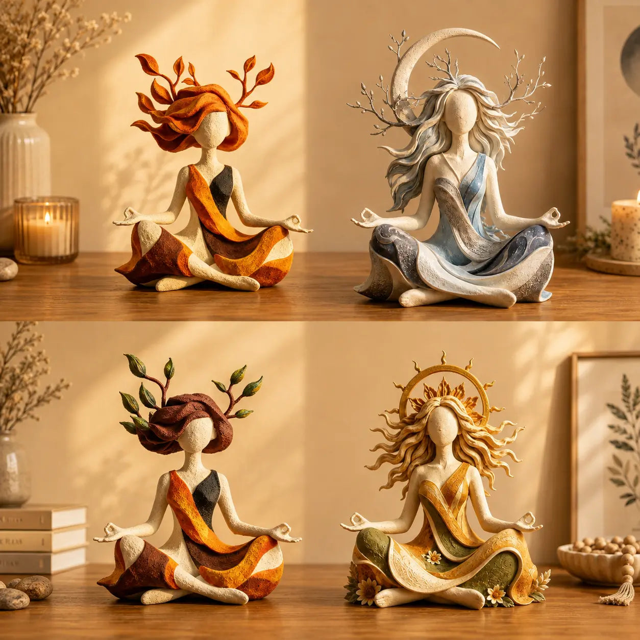 🌙 Inner Harmony Goddess Sculptural Figurine – Calming Home Decor & Meaningful Gift