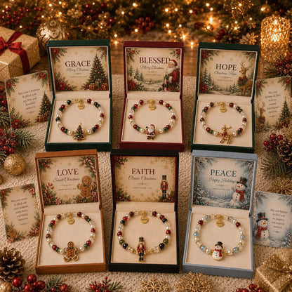 🎄 Limited Edition Christmas Meaning Bracelet Set | Holiday Keepsake Gift Jewelry