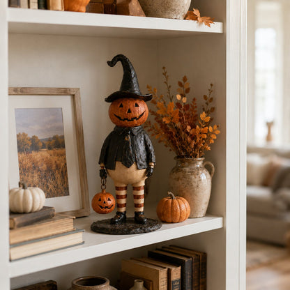 Halloween Pumpkin Head Figurine