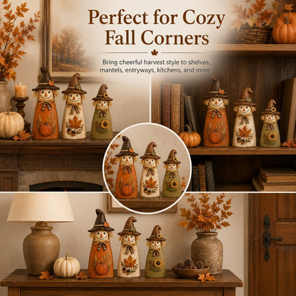 🍂Vintage Wooden Scarecrow Fall Decor Set