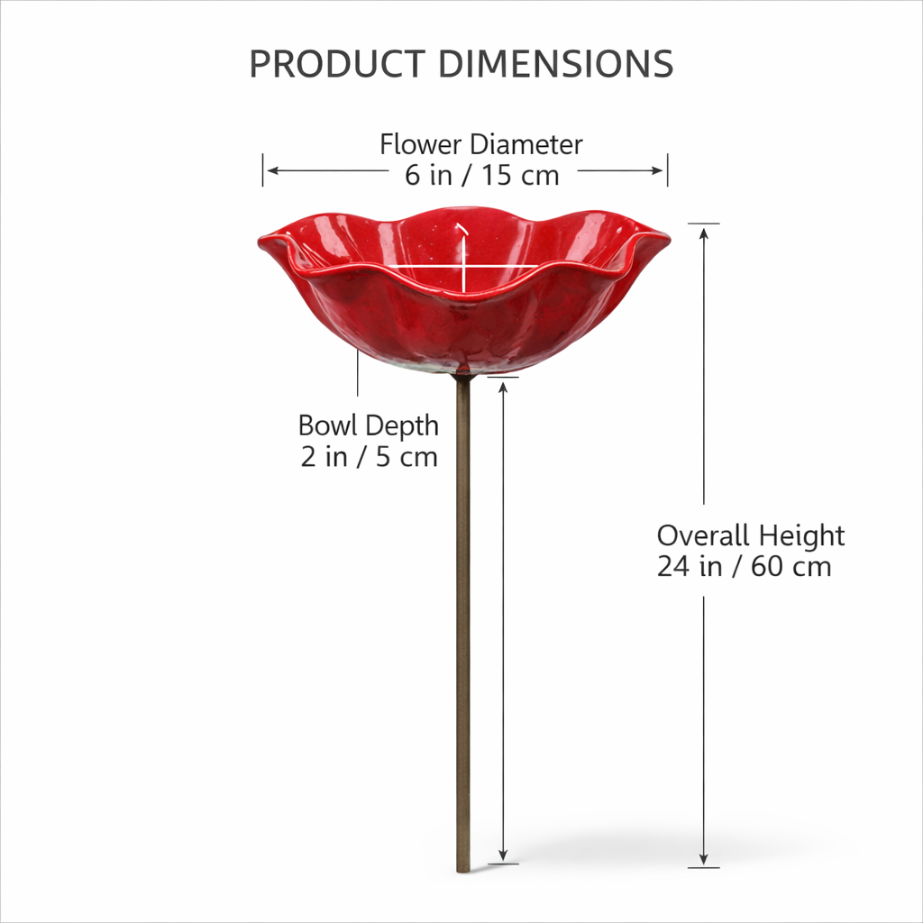 Handmade Metal Flower Garden Stake