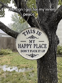 Happy Place – Vintage Statement Metal Sign