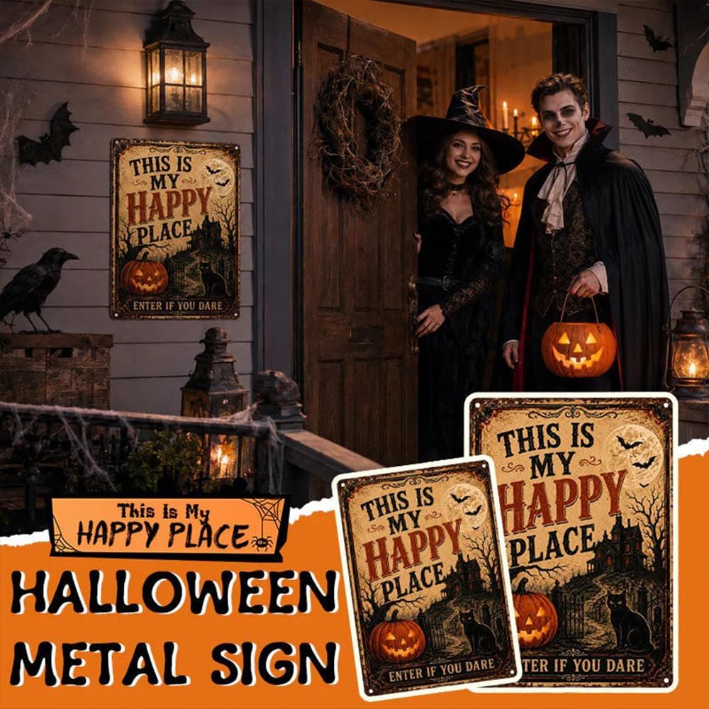 🎃🦇 Welcome to Your Haunted Haven – This Is My Haunted Place Halloween Door Sign