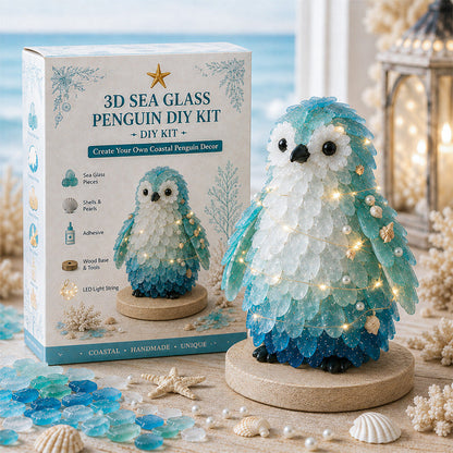 🌊 DIY 3D Sea Glass Art Kit – Coastal Light-Up Holiday Decor Collection
