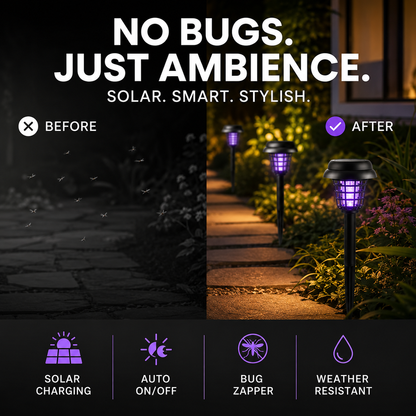 Solar Mosquito Zapper Stake Light – UV Bug Zapper & Garden Pathway Lamp