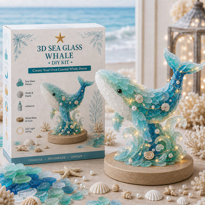 🌊 DIY 3D Sea Glass Art Kit – Coastal Light-Up Holiday Decor Collection