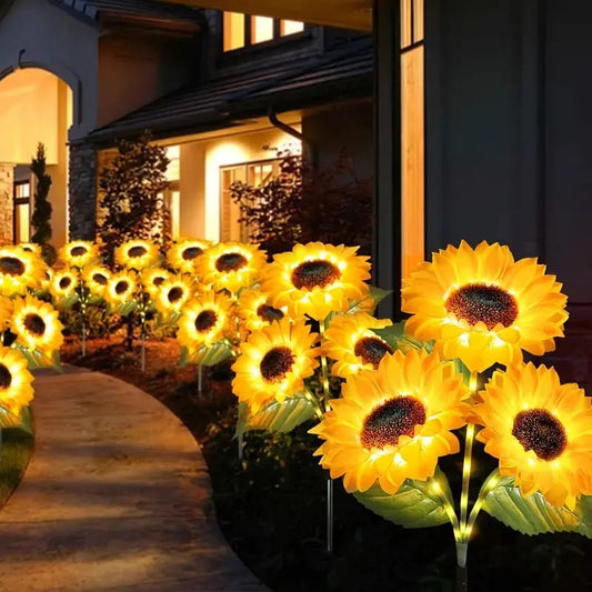 Solar Sunflower Lights – Automatic Dusk-to-Dawn Garden Glow