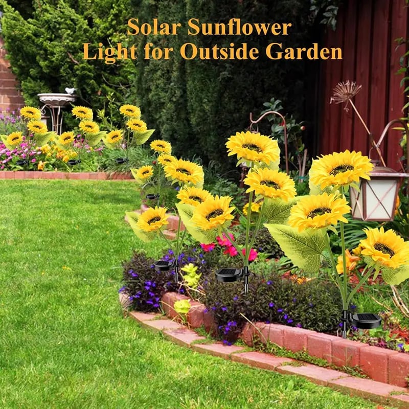 Solar Sunflower Lights – Automatic Dusk-to-Dawn Garden Glow